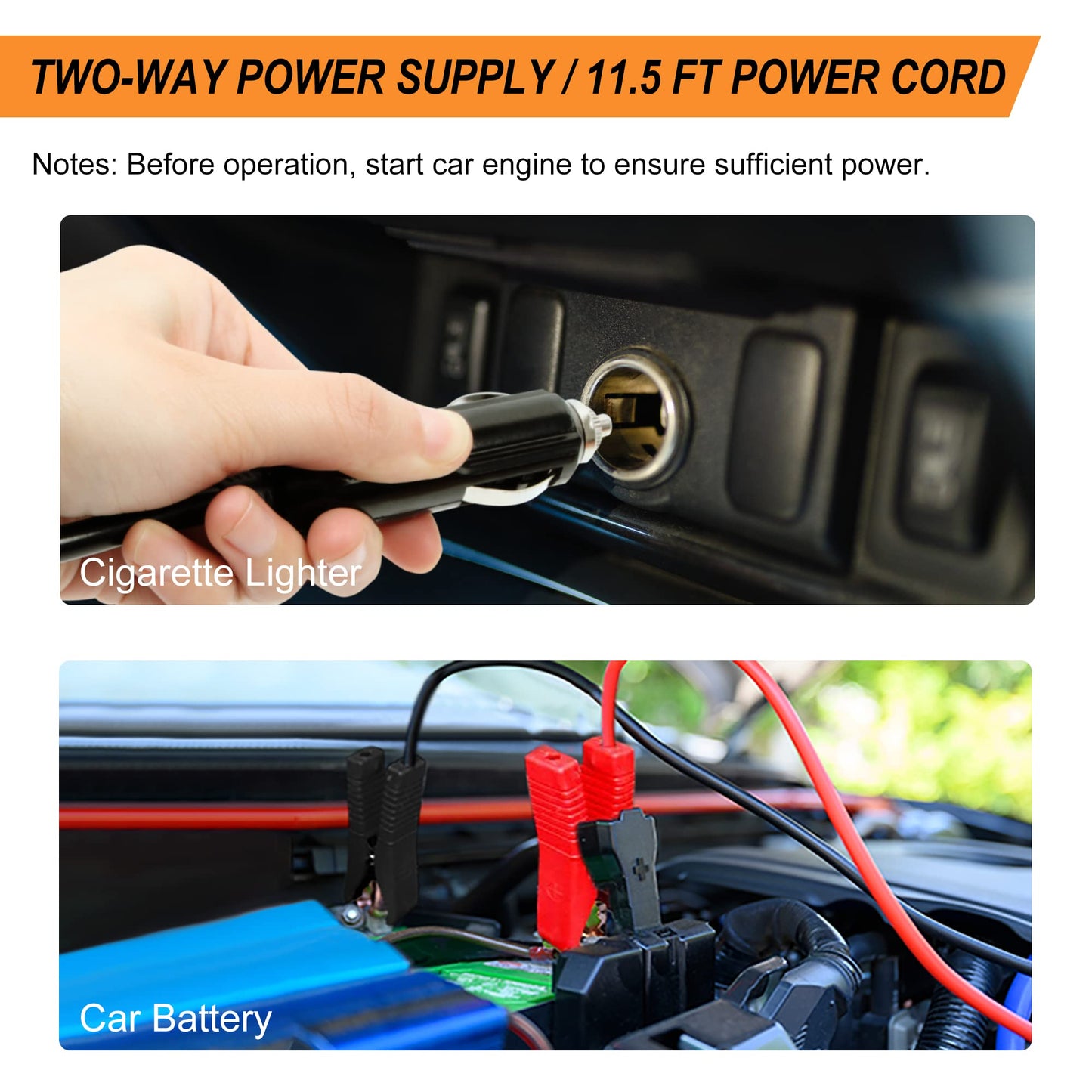 BEETRO 3 in 1 Electric Hydraulic Car Jack with Tire Inflator Pump, 5T(11000 lbs) Electric Car Floor Jack, DC 12V Electric Car Jack for an Emergency Tire Change,Lifting Range 6-17.7 inch