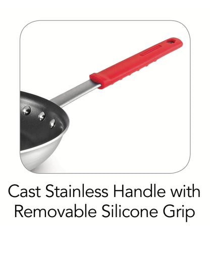 Tramontina Professional 10-Inch Non Stick Frying Pan, Heavy-Gauge Aluminum Skillet with Reinforced Nonstick Coating, Red Handle, Dishwasher and Oven Safe