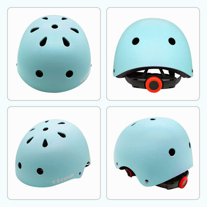 CELOID Kids Bike Helmet,Youth Skateboard Helmets for Ages 10-14-16 Years Boys Girls，Adjustable Multi-Sport Bicycle Skateboarding Football Roller Skating Scooter Rollerblade Balance Bike Helmet,L-Blue