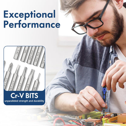 XOOL 62 in 1 Precision Screwdriver Kit, Electronics Repair Tool Kit, Magnetic Driver Kit with Flexible Shaft, Extension Rod for Mobile Phone, Smartphone, Game Console, PC, Tablet