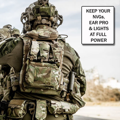 Thyrm CellVault XL Battery Storage (Clear) Case for AA, AAA, CR123, 18650 Batteries, Survival Gear, Made in USA