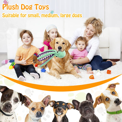 Fuufome Large Squeaky Dog Toys- Plush Dog Toys with Soft Fabric for Small, Medium, and Large Dogs Daily Companionship, Training Reward Gift