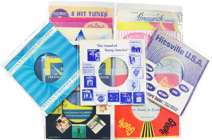 100-Pack 7-Inch 45 RPM Record Outer Sleeves – Clear Polyethylene Vinyl Covers | 3 Mil Thick, Archival, Anti-Static | Fits Picture Sleeves & Gatefolds | Made in USA