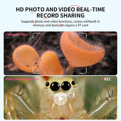 Ashfly Magnifying Glass - Mini LED Pocket Microscope for Kids(5-10 Years) - Educational Science Kit Durable Design - Ideal Gift for Girls (Black)