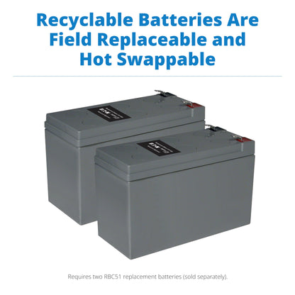 Tripp Lite SMART1500LCDT 1500VA 900W UPS Battery Back Up, AVR, LCD Display, Line-Interactive, 10 Outlets, 120V, USB, Tel & Coax Protection, 3 Year Warranty & Dollar 250,000 Insurance Black