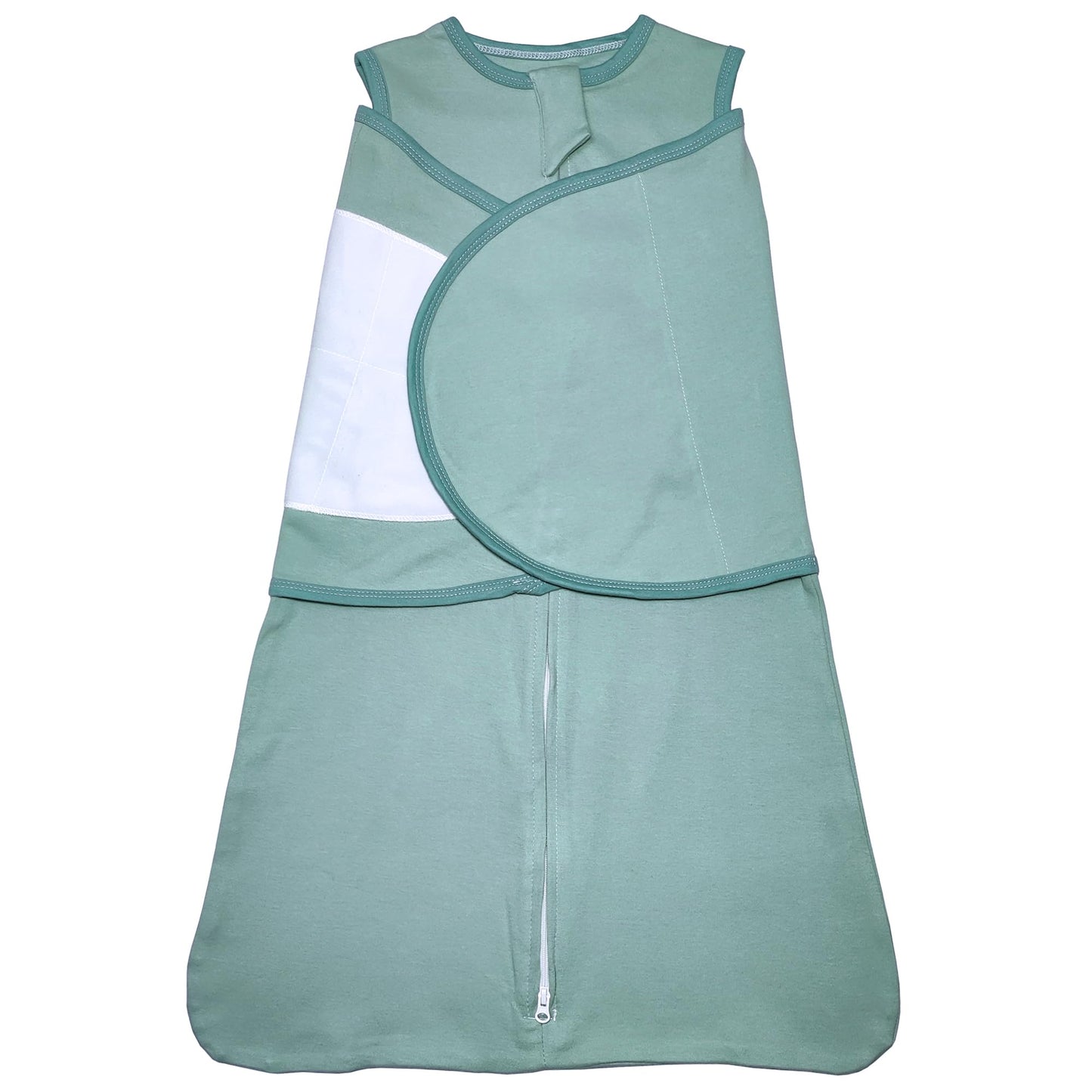 Enrich YLife Swaddle Sack for Baby Babies 3-Ways Adjustable Swaddling Sleeping Bag Cotton Wearable Blanket for Newborn Boys and Girls (Cyan, 3-6 Months)