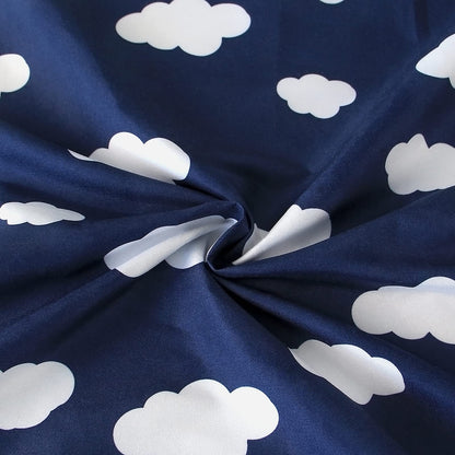 Square Playard/Playpen Fitted Sheets, Perfect for New Room2 / TotBloc Portable Playard, 2 Pack, Ultra Soft Microfiber, Fitted Playpen Sheet, Navy Cloud and Grey Arrow