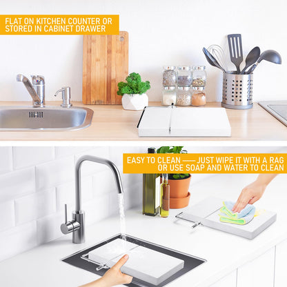 TOPULORS Cheese Slicer with 5 Replacement Upgrade Thick Cutting Wires - Heavy Duty 5"x8" Handheld Marble Board Cutter for Block Cheese, Butter - Kitchen Gadget Slicers Tool - White