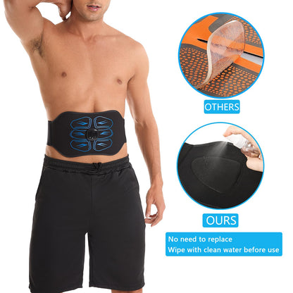 Ruszoaer ABS Stimulator - EMS Muscle Stimulator, Ab Machine, Portable Abdominal Belt, Electronic Pulse Massager, Home Office Fitness Workout Equipment, Blue