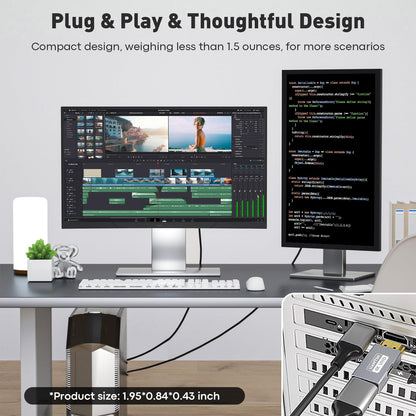 UANTIN HDMI to DisplayPort Adapter (4K 60Hz,1080p 120Hz) Uni-Directional HDMI (Source) to DP (Screen) Converter Male to Female for PC,Laptop,AMD,NVIDIA,PS5,Xbox and More - 1 Pack