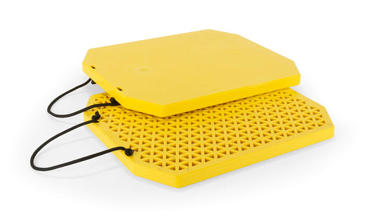 Camco Extra Large Stabilizer Jack Pads - Helps Stop RV Jacks from Sinking into Soft Ground - Includes Rope Carry Handles & Each Measures 17” x 15” x 1” - Crafted of Heavy-Duty Polymer - 2-Pack (44545)