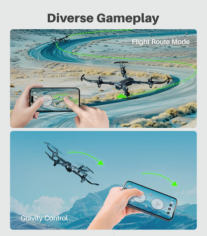 SYMA Drone with Camera for Adults, X710W FPV HD 1080P Camera Drone for Beginners, Foldable Quadcopter Toys Gifts with Optical Flow Positioning, Tap Fly, Headless Mode, 24Mins Long Flight Time