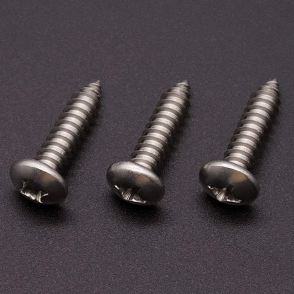 #8 x 1/2" (100 Pack) Stainless Steel Phillips Pan Head Wood Screws, Stainless Steel 304 (18-8), Pan Head Sheet Metal Screws Self Tapping for Wood
