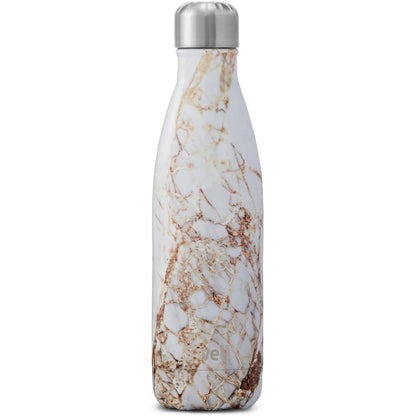 S'well Stainless Steel Water Bottle, 17oz, Calacatta Gold, Triple Layered Vacuum Insulated Containers Keeps Drinks Cold for 36 Hours and Hot for 18, BPA Free, Perfect for On the Go