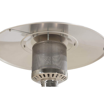 Sunjoy 47,000 BTU Avanti Outdoor Portable Propane Heater for Patio and Garden with Safety Auto Shut Off Valve and Wheels, Gray