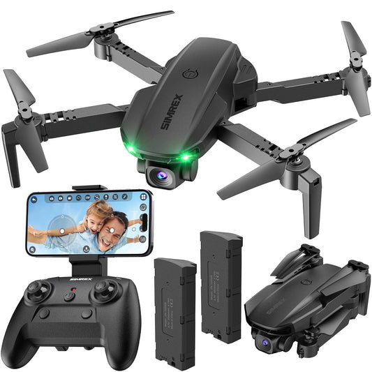 SIMREX Drone With Camera 1080P for Kids And Adults, RC Quadcopter With Altitude Hold, Mini Drone With One Key Start, Waypoint Fly, Headless Mode, 3D Flip, 3 Speeds, Remote Control Drone for Beginners