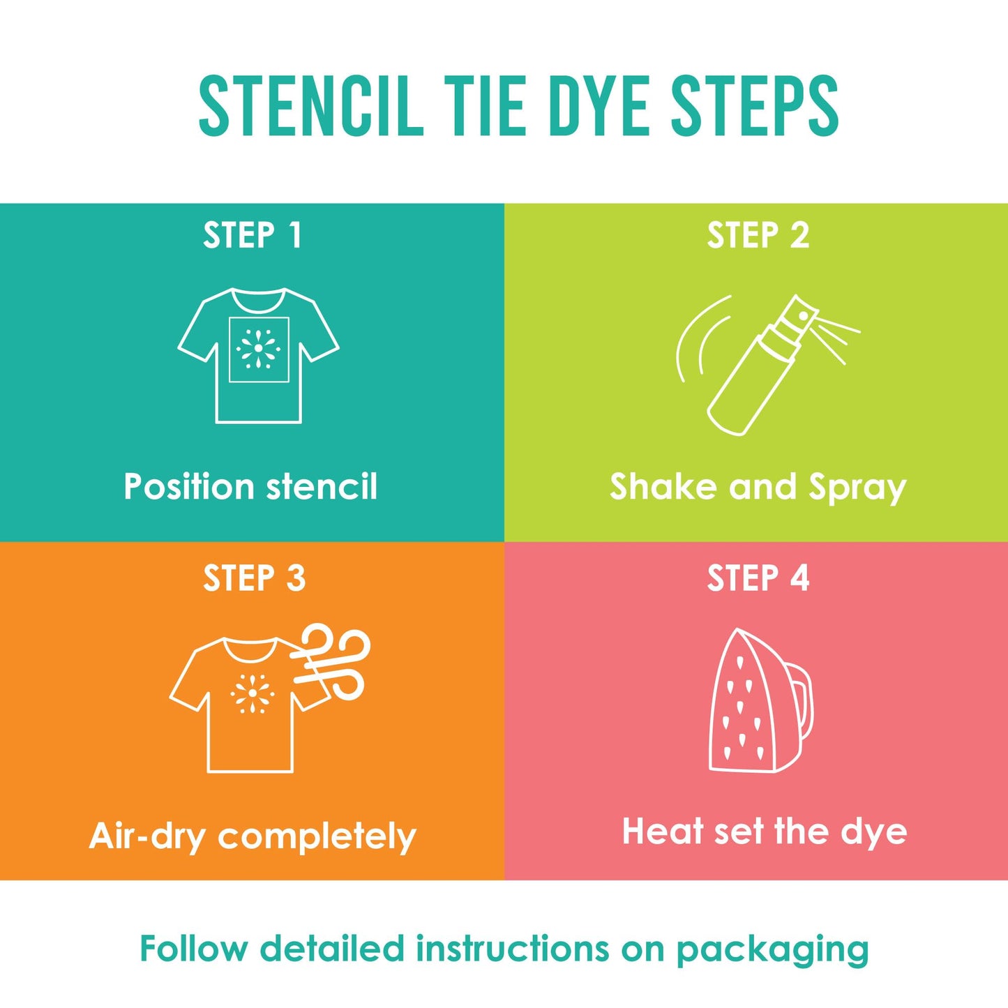 S.E.I. Natural Fade Tie Dye Kit, Fabric Dye Spray Set, Easy Clean Up, Easy Application, Spray Tie Dye Kit - 8 Pack of Colors