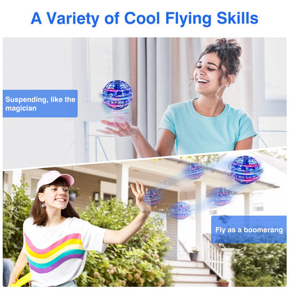 Ciniffo Flying Orb Ball 2025, Hand Controlled Boomerang Spinner Mini Drone Cosmic Globe Toy, Cool Toys Gift for 6 7 8 9 10+ Year Old Boys Girls Teens Outdoor Toys(Blue)