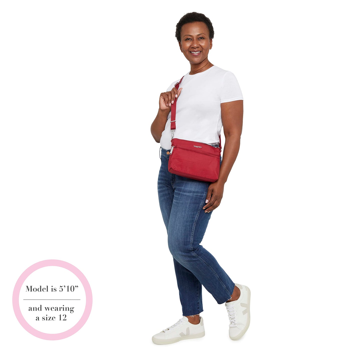 Baggallini womens Securtex® Anti-theft Memento Crossbody Bag Cross Body, Charcoal, One Size US