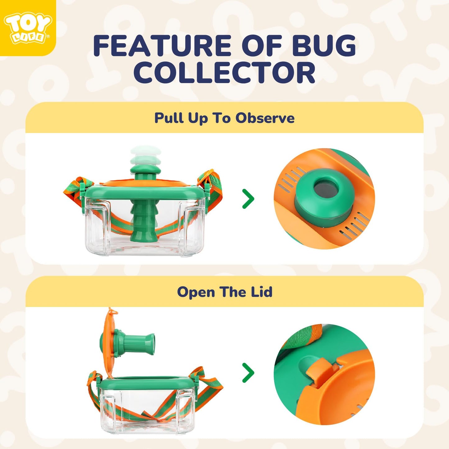 TOY Life Bug Catcher for Kids Outdoor Toys with Butterfly Net, Bug Habitat with Magnified Viewer, Bug Toys Tweezers & Magnifying Glass, Inset Catcher for Kids Outdoor Activities Explorer Kit