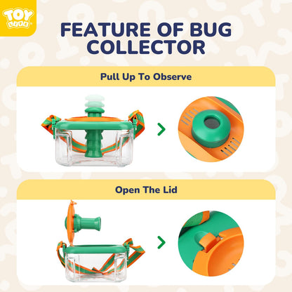 TOY Life Bug Catcher for Kids Outdoor Toys with Butterfly Net, Bug Habitat with Magnified Viewer, Bug Toys Tweezers & Magnifying Glass, Inset Catcher for Kids Outdoor Activities Explorer Kit