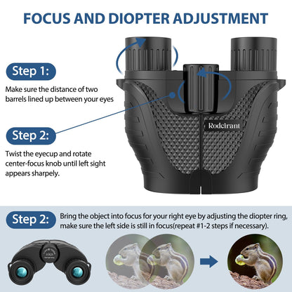 Binoculars 15x25 for Adults,Waterproof Durable & Clear Binoculars with Low Light Night Vision for Sightseeing,Concerts and Bird Watching