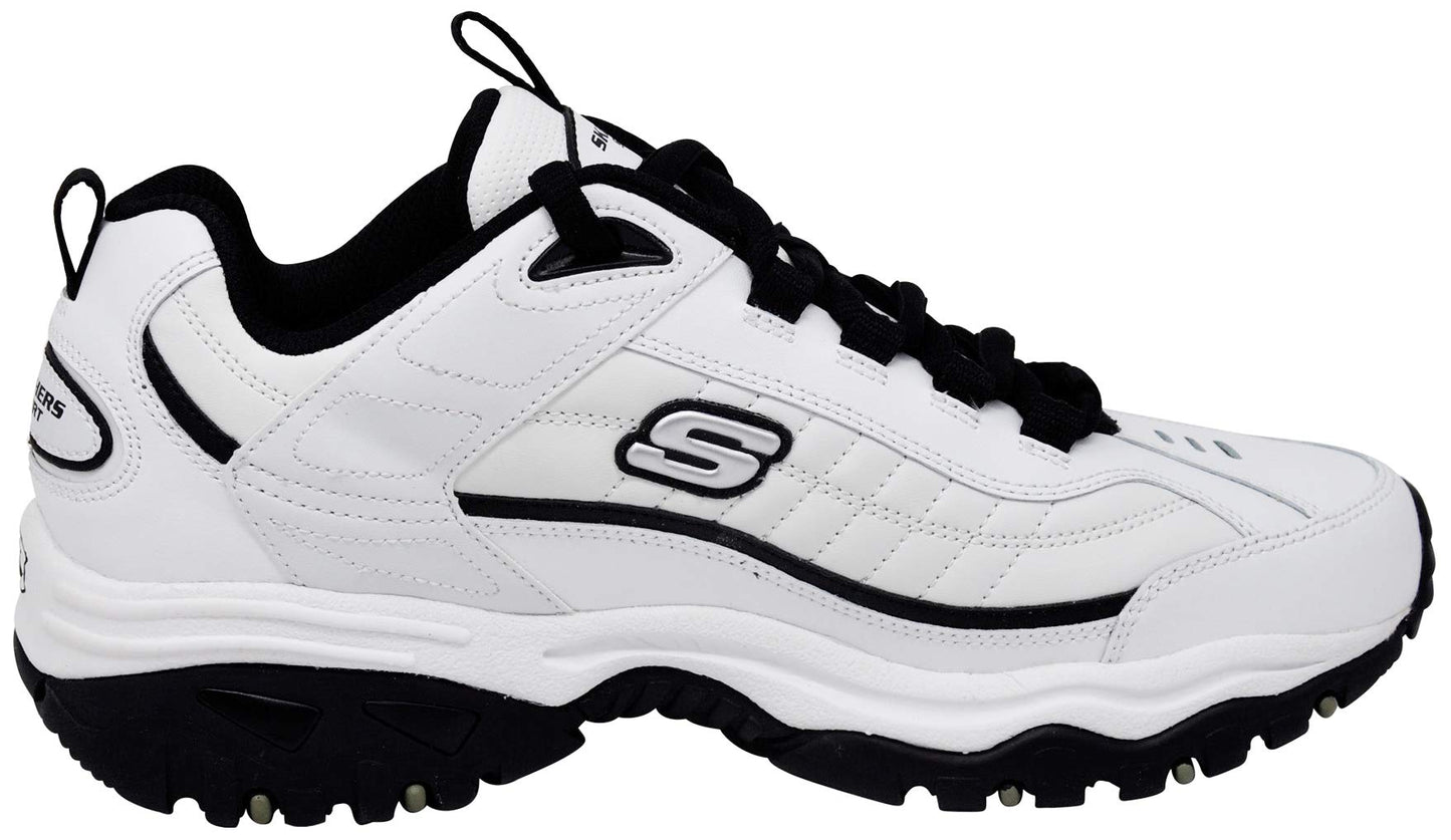 Skechers Men's Energy Afterburn Lace-Up White/Black Sneaker 10.5 W US
