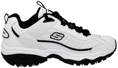 Skechers Men's Energy Afterburn Lace-Up White/Black Sneaker 10.5 W US