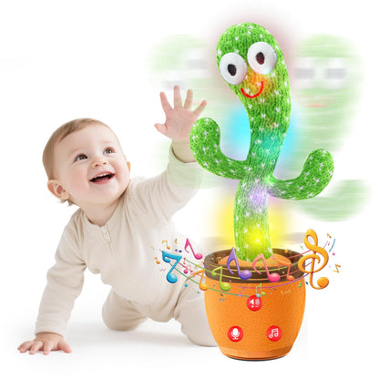 SANJOIN Dancing Talking Cactus Toy for Baby Toddler, Boys Girls Gifts Singing Mimicking Recording Repeating What You Say Baby Toys with 120 English Songs (Adjustable Volume)