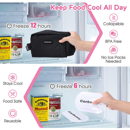 Freezable Lunch Bag,Freezable Snack Bag,Mini Cooler Bag for Travel/Work/School,Small Insulated Bag,Small Cooler Lunch Box with Ice Packs,Insulated Snack Bag,Freezable Snack Box with Handle Buckle