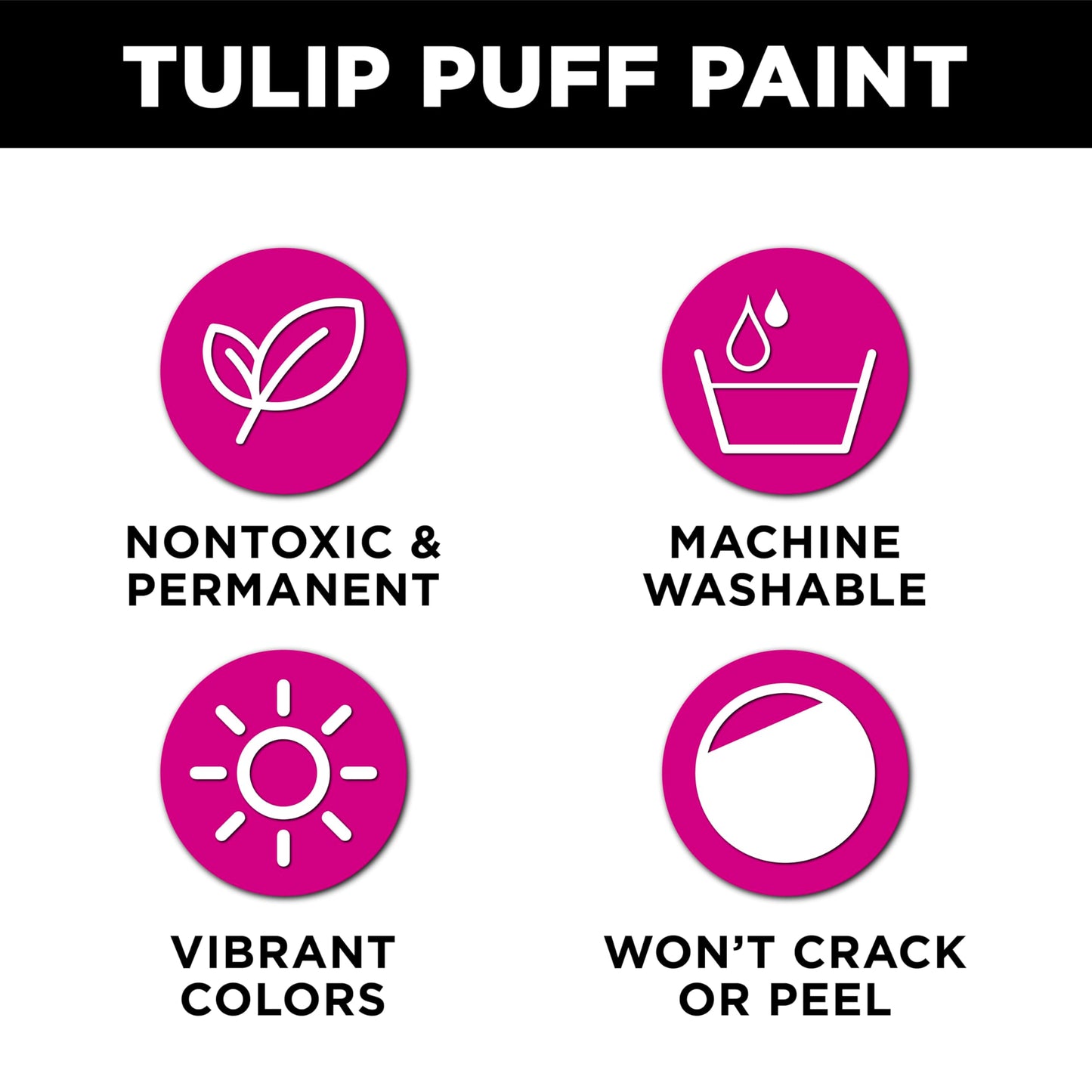 Tulip Puff Fabric Paint, Acrylic Craft Paint, 4 fl oz, Bright Teal, for Clothes, DIY Projects, Non-Toxic