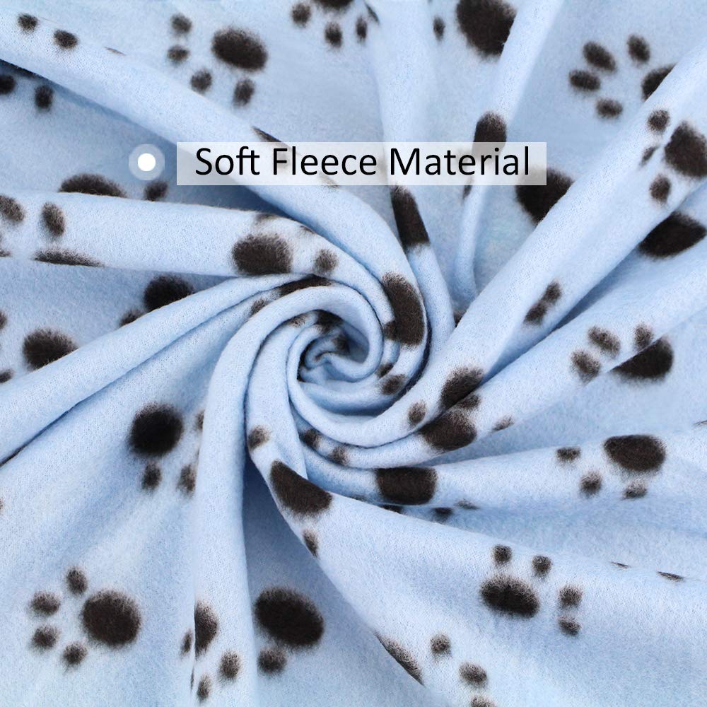 Comsmart Dog Blankets for Small Dogs, 6 Pack Puppy Blanket Cute Paw Print Pet Blanket for Dog, Puppy, Cat, Kitten, 24x28 inches