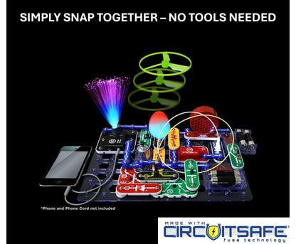 Snap Circuits Light Electronics Exploration Kit | Over 175 Exciting STEM Projects | Full Color Project Manual | 55+ Snap Circuits Parts | STEM Educational Toys for Kids 8+