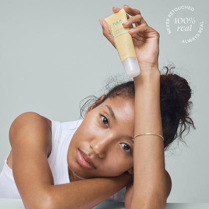 TULA Skin Care Protect + Glow Daily Sunscreen - Gel, Broad Spectrum SPF 30, Skincare-First, Non-Greasy, Non-Comedogenic and Reef-Safe with Pollution and Blue Light Protection, Regular, 1.7 fl oz.