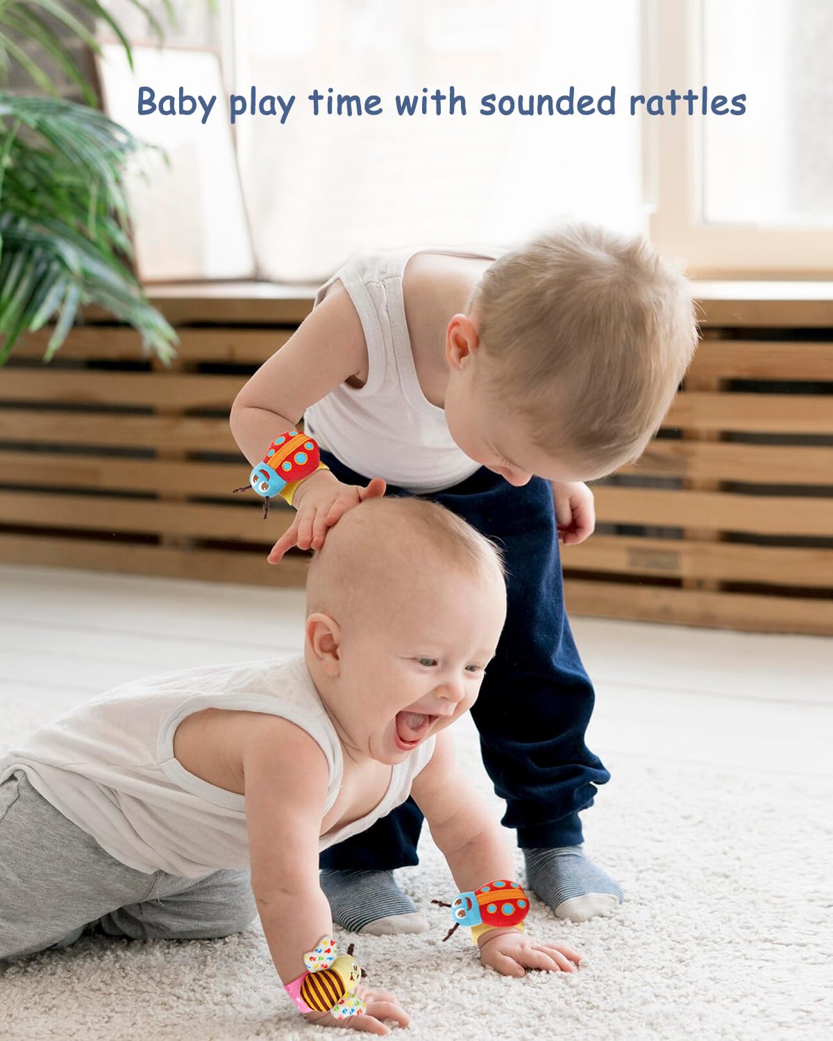 Bloobloomax Baby Rattles Toys for 0-12 Month, Infant Girl Boy Toys for Babies 3-6 Months, Newborn Hand & Foot Toys for 0 to 9 Months, Baby Shower Gifts Set with Wrist Rattle Socks