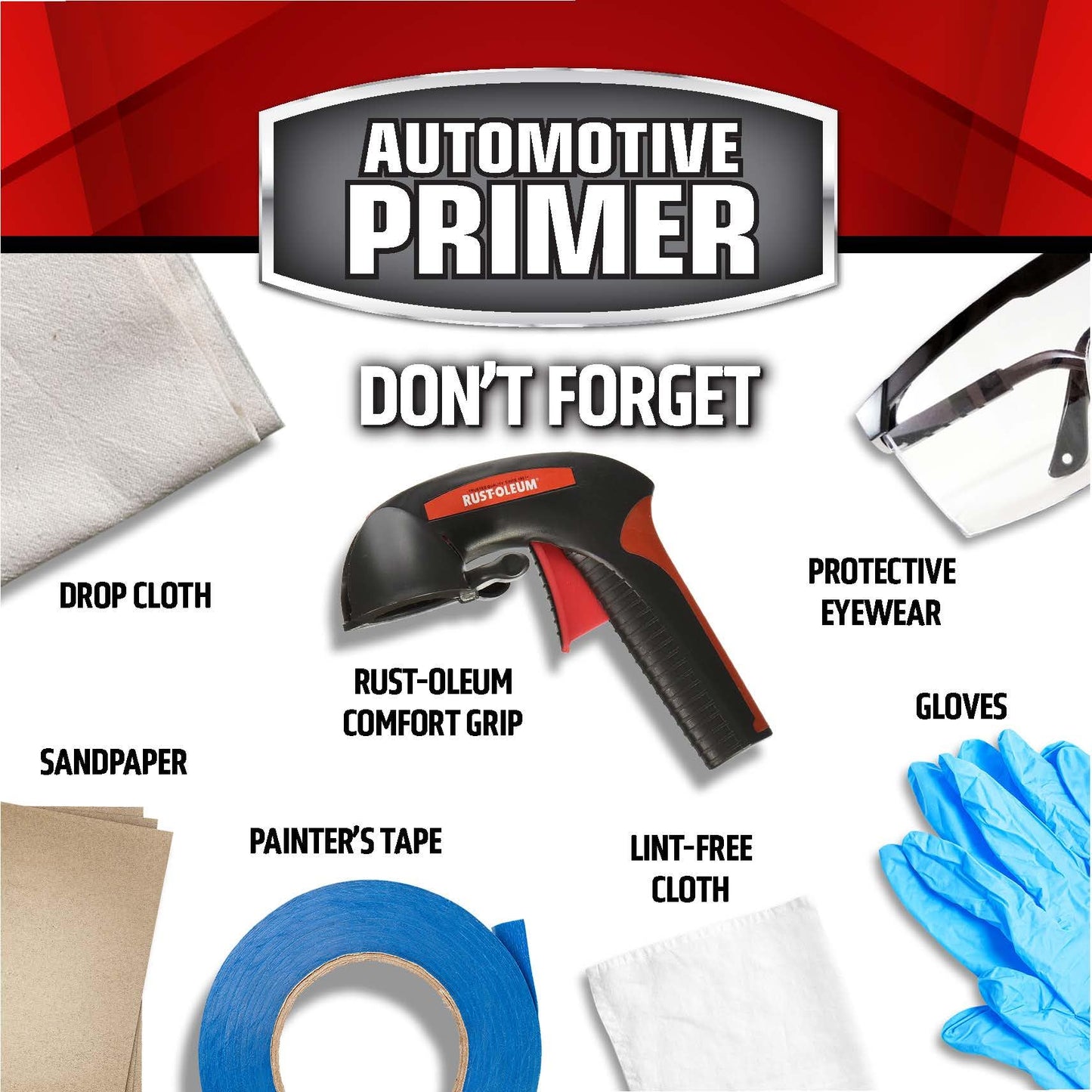 Rust-Oleum 260510 Stops Rust Automotive 2-in-1 Filler & Sandable Primer Spray, 12 oz, Gray