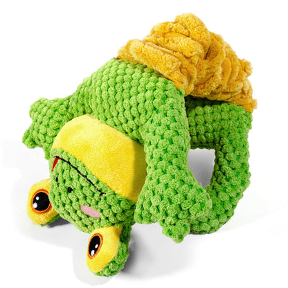 Sedioso Dog Tug Toy, Durable Dog Toy for Large Breed, Tug of War Dog Squeaky Toys, Stuffed Plush Dog Toy with Crinkle Paper for Small, Middle, and Big Dogs(Frog)