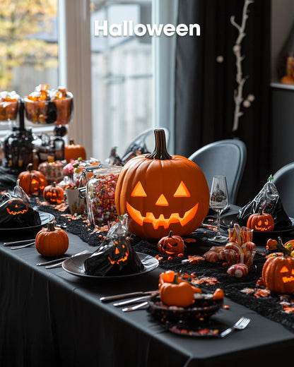 Pureegg Plastic Table Cloth Disposable 8 Pack, 54 x 108 Inch Table Cloths, Graduation Decorations Class of 2025, Graduation Party Tablecloths, Rectangle, Plastic Cover, Leakproof & Sturdy, Black