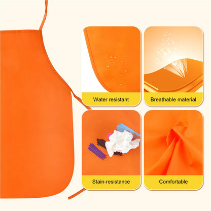 Caydo 24 Pieces 12 Colors Children's Artists Fabric Aprons for Kitchen, Classroom, Community Event, Crafts and Art Painting Activity