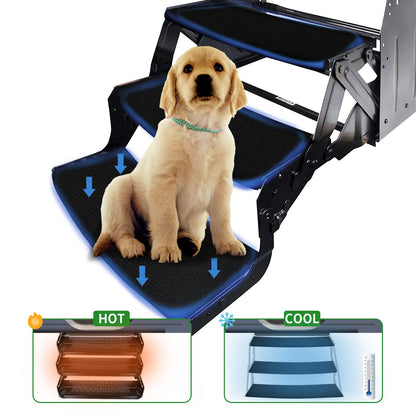 RVGUARD 3 Pack RV Step Rugs 23 Inch RV Step Covers Camper Stair Rugs for Radius Steps (Black)