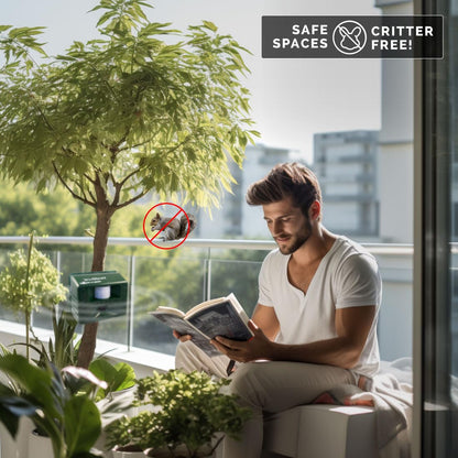 Bird-X Yard Gard, Electronic and Ultrasonic Animal Stopper Device with Motion-Sensor, Easy to Install, Covers up to 4,000 sq. ft., 15-25 kHz Frequency, 6.75" x 5.5" x 3.5"