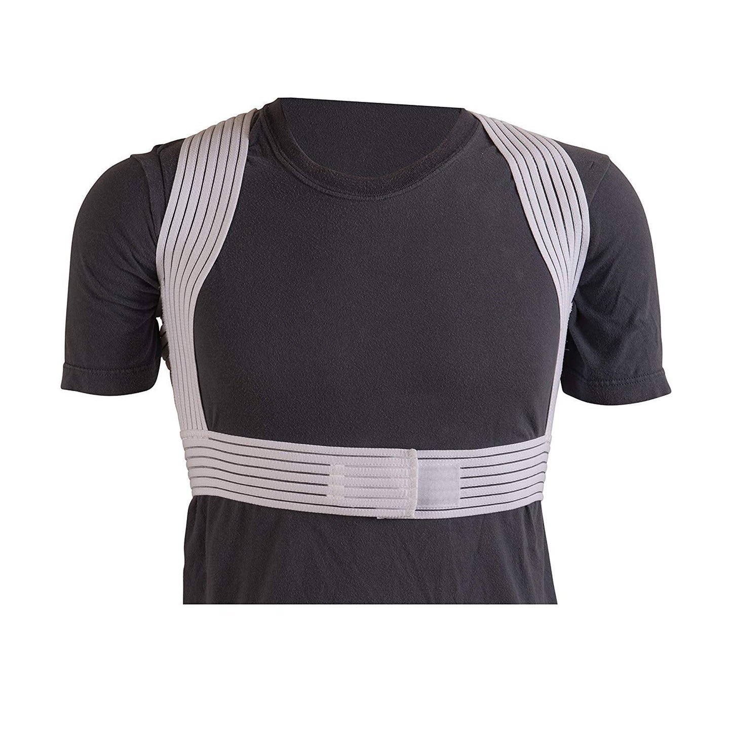 DMI Posture Corrector, Unisex, White, Criss-Cross Foam Bands, Extra Large, 46" to 48" Chest Size