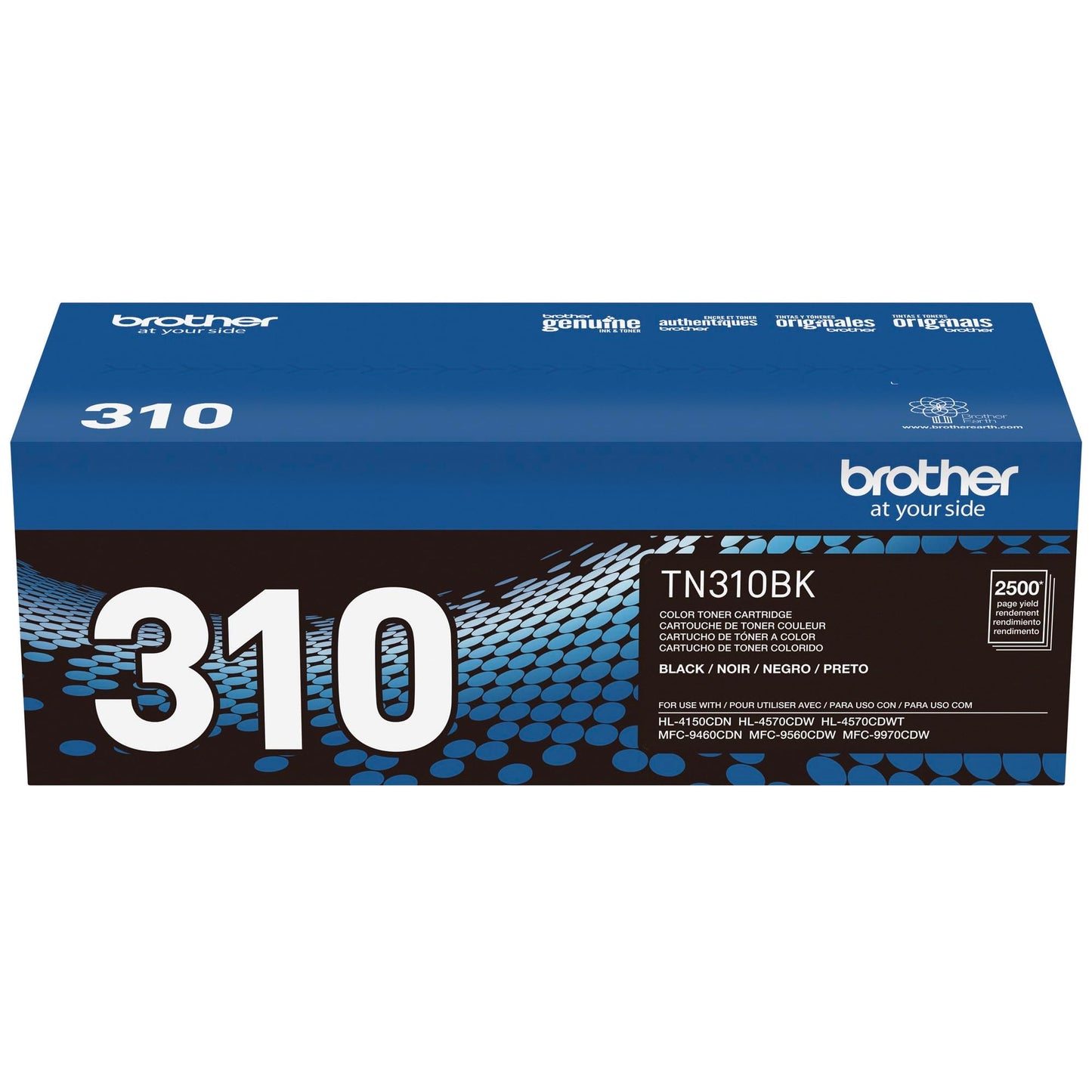 Brother Genuine Standard Yield Toner Cartridge, TN310BK, Replacement Black Toner, Page Yield Up To 2,500 Pages, TN310