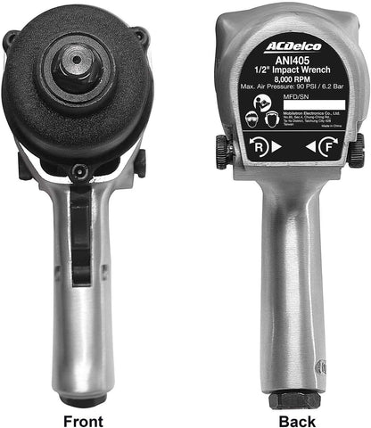ACDelco ANI405A Heavy Duty Twin Hammer ½” 500 ft-lbs. 5-Speed Pneumatic Impact Wrench Tool Kit