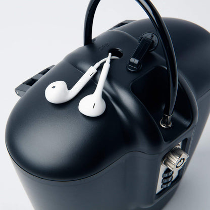 SAFEGO Portable Indoor/Outdoor Lock Box Safe with Key and Combination Access (Black)