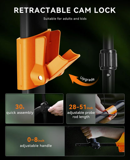 SUNPOW Metal Detector for Adults Professional - Waterproof Higher Accuracy 5 Modes Gold Metal Detector with Strong Anti-Interference, Advanced DSP Chip, 11" Detection Depth - OTMD09