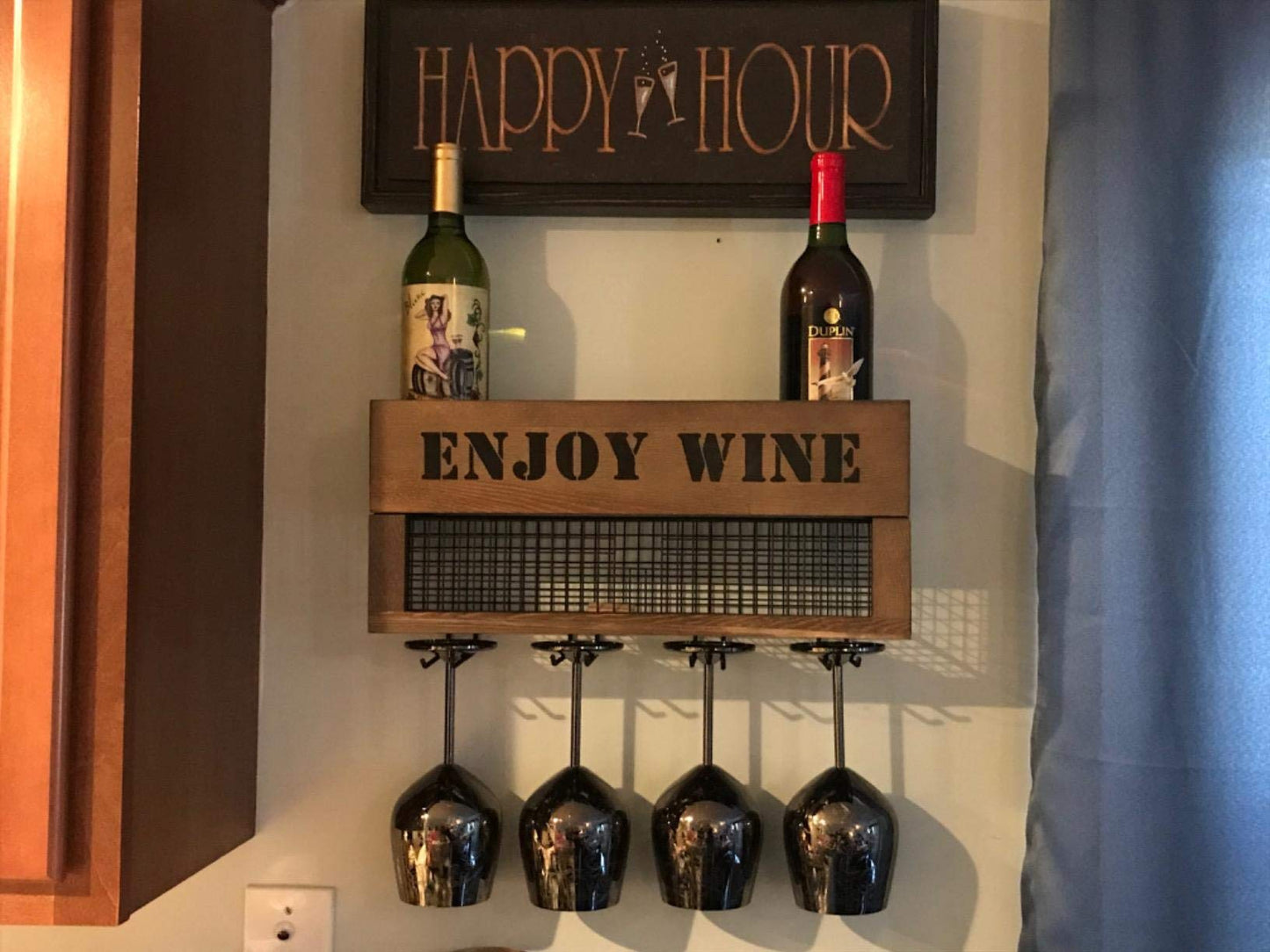 Sky Fish Stainless Steel Wine Glasses With Black Plated,etched with intricate and authentic baroque engravings,Royal style wine goblets,Set of 2(17oz)