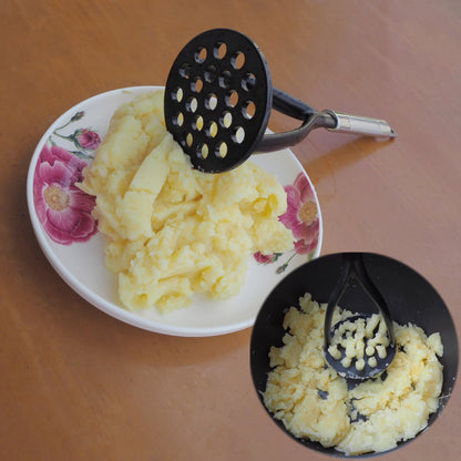 TENTA KITCHEN Good Grips Nylon Potato Solid Masher Ricer Press Blender Crusher for Non-Stick Cookware With Heat Resistant Stay Cool Stainless Steel Handle