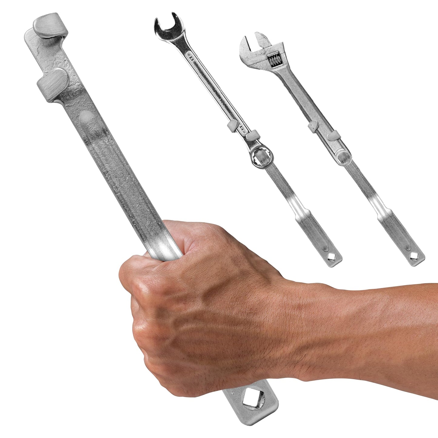Silginnes Wrench Extender Tool Bar - Heavy Duty Wrench Leverage Tool for Hard-to-Reach Fasteners - Universal Cheater Bar - Increases Torque for Stubborn Bolts - Durable Alloy Steel Construction