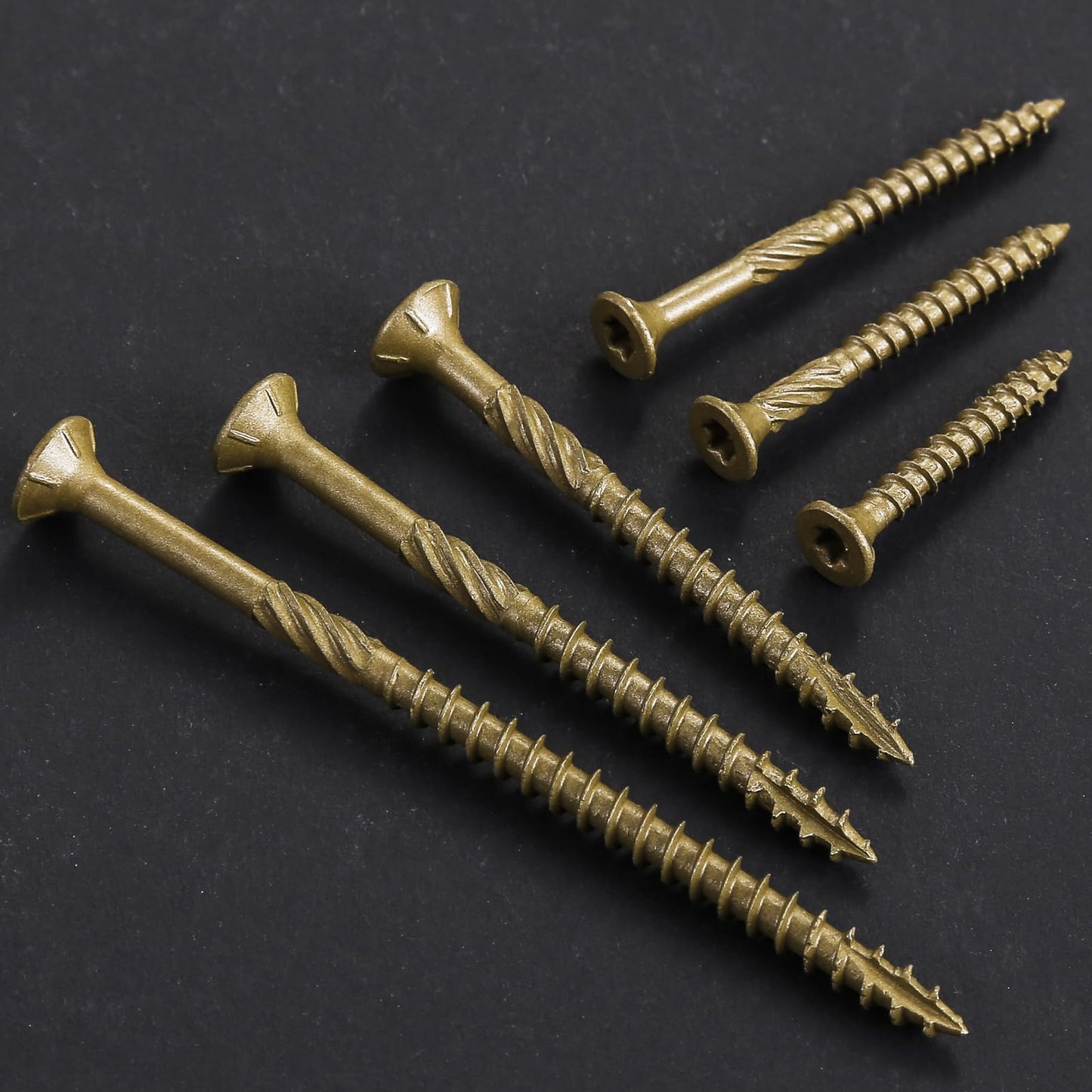 Wensilon #10 * 3" Deck Screws, (137pcs) 2 lbs.Exterior Wood Screws, Rust Resistant epoxy Coated, Bronze, T25 Star Bit